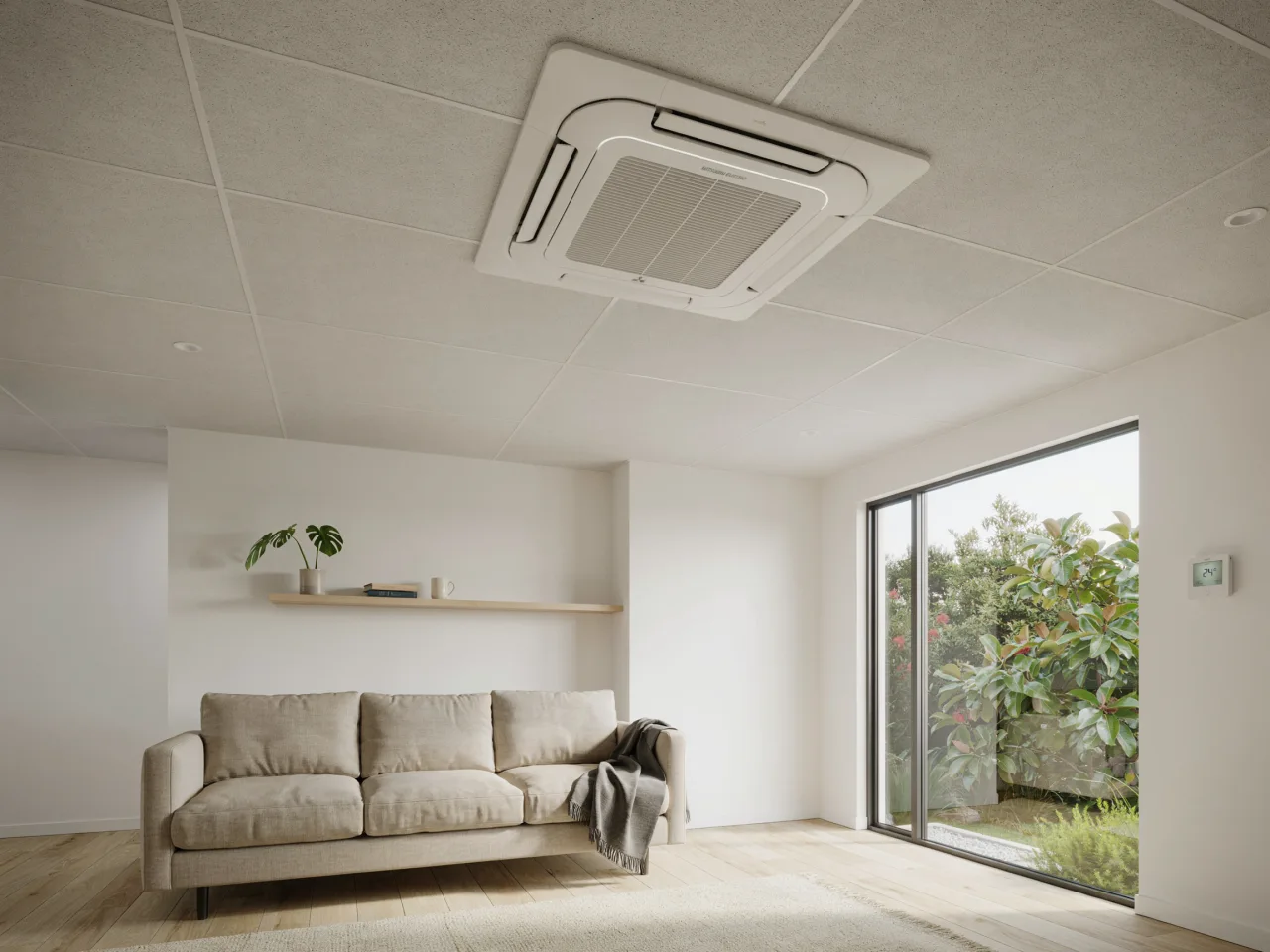 Ceiling cassette heat pump in Whangarei