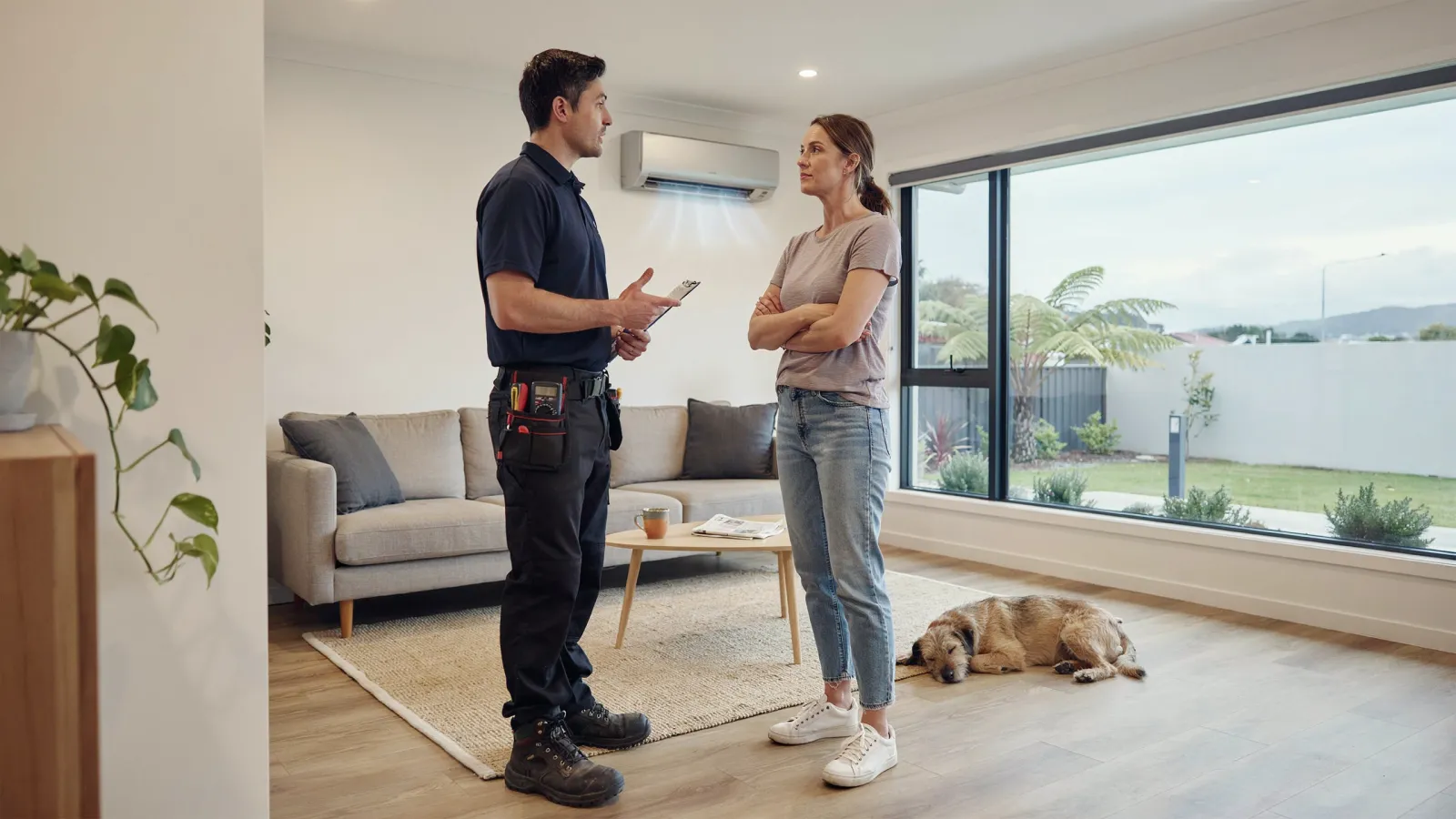 Heat pump quote consultation in Whangarei home