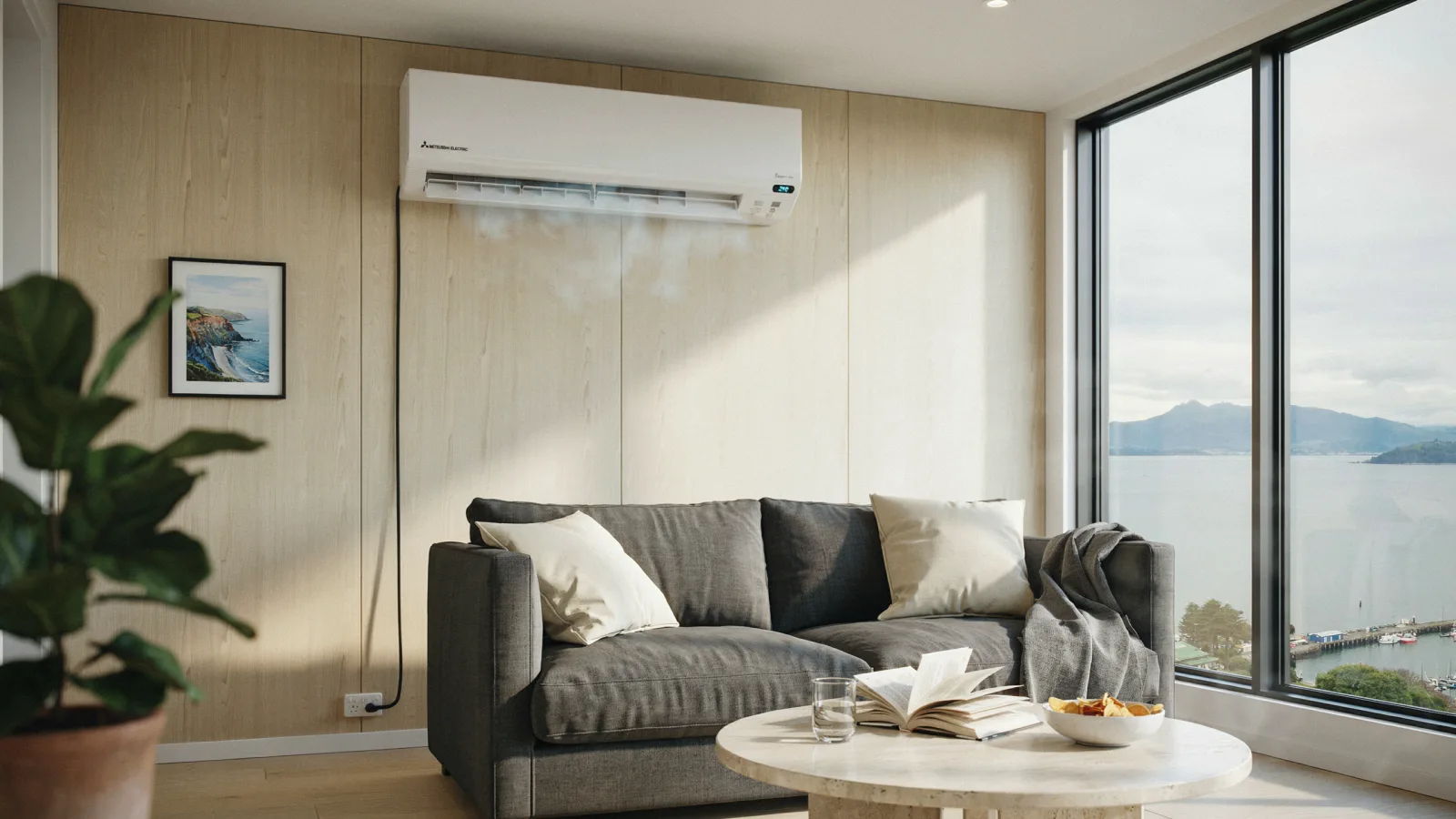 Heat pump installation in a modern Whangarei home