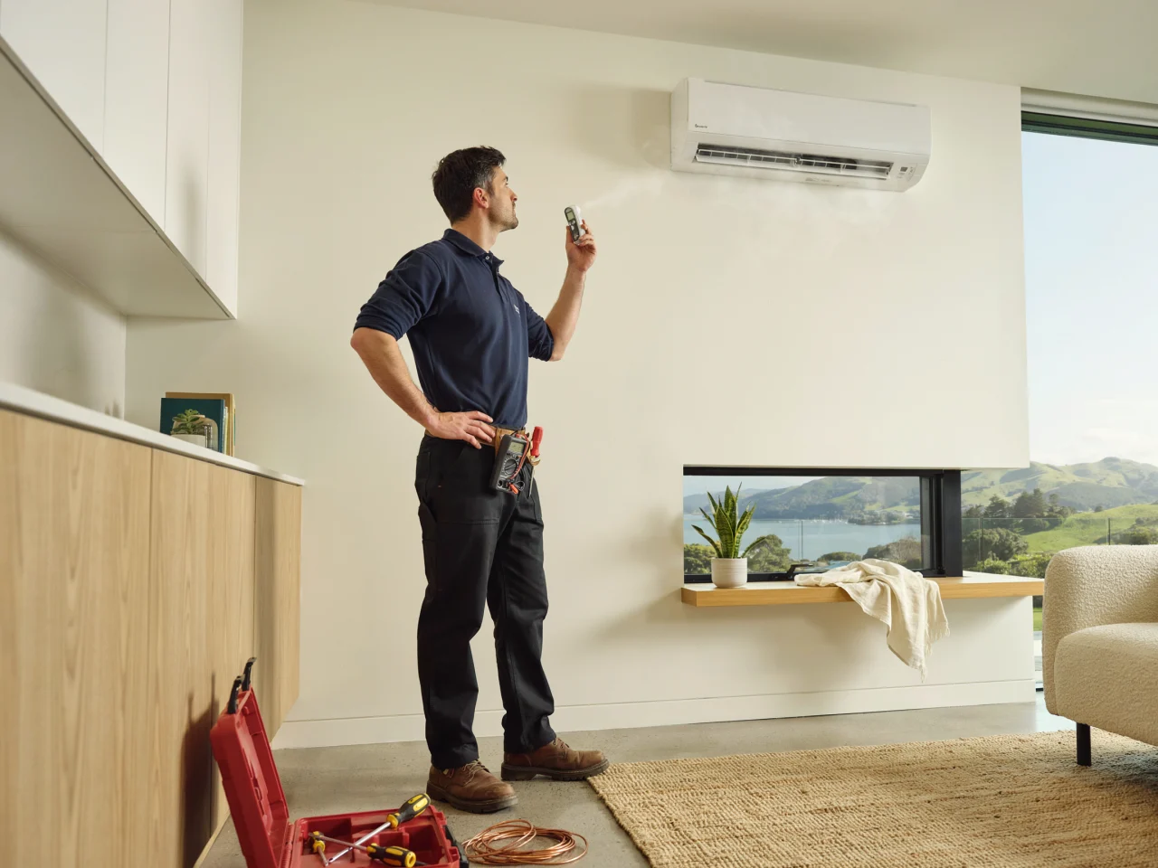 Heat pump installation in a Whangarei home